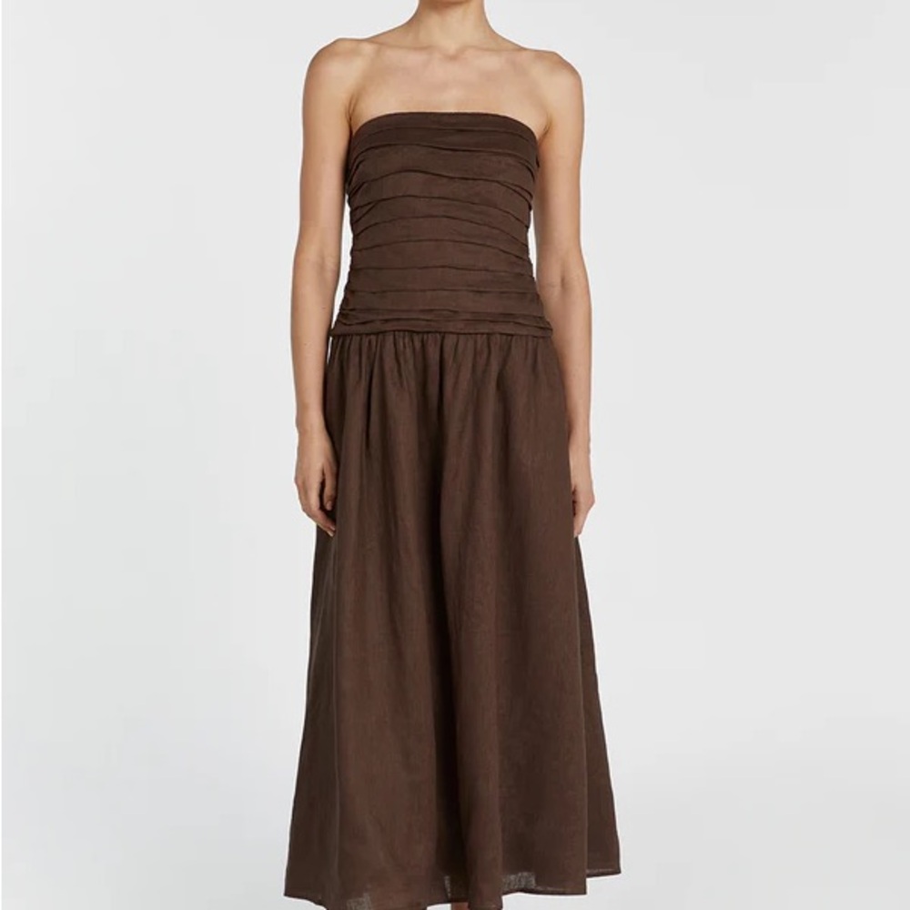 DISSH Chocolate Strapless Dress NWT